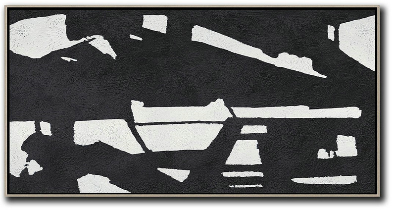 Large Wall Art Canvas,Oversized Panoramic Minimal Art On Canvas - Large Living Room Decor